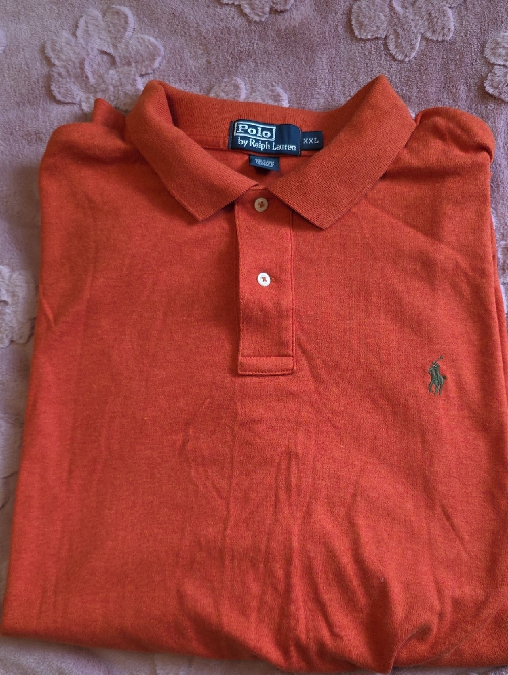 Polo by Ralph Lauren Rust Orange Long-Sleeve Polo